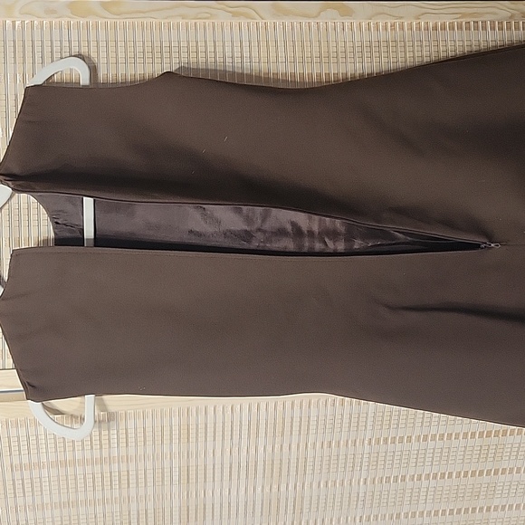 Vintage Sleeveless Dress - Brown/Red/Cream - No Tag (See Measurements) - Picture 9 of 12